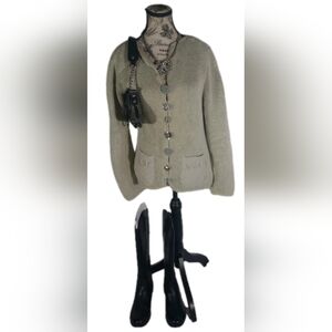 🌟 PURE HANDKNIT Chunky Cotton Shimmer Cardigan 🌟